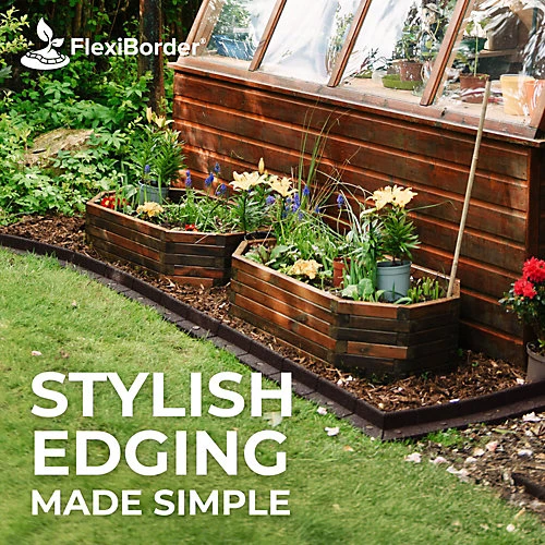 FlexiBorder Grey 6 X 1m Flexible Garden Edging For Garden Borders - Lawn Edging For Pathways And Landscaping 4 FlexiBorder Grey 6 X 1m Flexible Garden Edging For Garden Borders - Lawn Edging For Pathways And Landscaping - Image 2