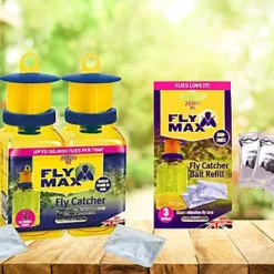 Fly Max Liquid Fly Traps & Bait Refills Outdoor Fly Max Catcher Baited Fly Trap