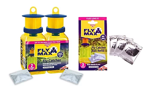 Fly Max Liquid Fly Traps & Bait Refills Outdoor Fly Max Catcher Baited Fly Trap 4 Fly Max Liquid Fly Traps & Bait Refills Outdoor Fly Max Catcher Baited Fly Trap - Image 2