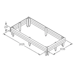 Forest Garden 21 X 204 X 104 Wood Raised Bed Kit -Draper Tool Shop forest garden 21 x 204 x 104 wood raised bed kit5013053134863 01t bq