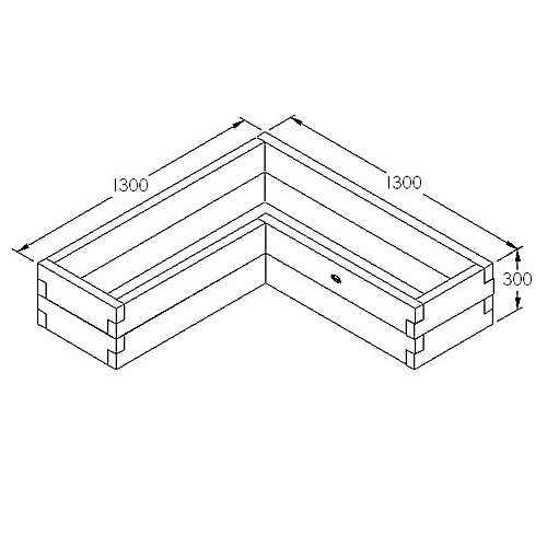 Forest Garden 28 X 131 X 131 Wood Raised Bed Kit 4 Forest Garden 28 X 131 X 131 Wood Raised Bed Kit - Image 2
