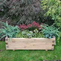 Forest Garden Agen Wooden Rectangular Planter 40cm -Draper Tool Shop forest garden agen wooden rectangular planter 40cm5013053154557 02i bq