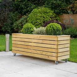 Forest Garden Linear Natural Timber Rectangular Planter (H) 49.6cm X (W) 120cm -Draper Tool Shop forest garden linear natural timber rectangular planter h 49 6cm x w 120cm5013053190401 01i