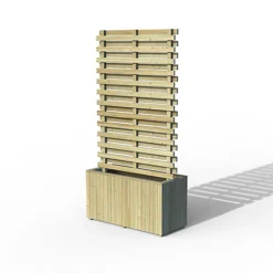 Forest Garden Living Screen Natural Timber Rectangular Planter (H) 180cm X (W) 90cm