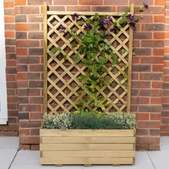 Forest Garden Trellis Natural Timber Rectangular Planter (H) 137cm X (W) 80cm -Draper Tool Shop forest garden trellis natural timber rectangular planter h 137cm x w 80cm5013053190616 01i