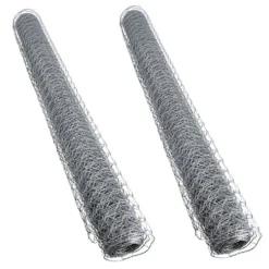 Galvanised Wire Chicken Mesh Fencing Cages Fence 10m X 0.9m 25mm Hex 2pk