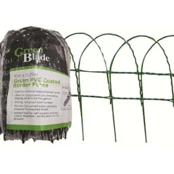 Garden Green PVC Coated Border Scalloped Fence 10M X 0.25M -Draper Tool Shop garden green pvc coated border scalloped fence 10m x 0 25m5017403063636 02c MP
