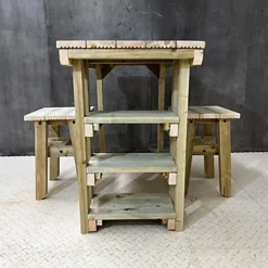 Garden Potting Table, Multi Purpose Workbench (106cm + 2x Chairs) -Draper Tool Shop garden potting table multi purpose workbench 106cm 2x chairs 7426815323361 04c MP