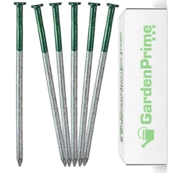 GardenPrime Half Green Artificial Grass Nails (L)150mm (W)6mm - 50 Pack -Draper Tool Shop gardenprime half green artificial grass nails l 150mm w 6mm 50 pack5060783830091 03c MP