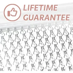 GlamHaus Heavy Duty Fly Screen Aluminium Chain Curtain - Protects Against Flies, Wasps & Insects -Draper Tool Shop glamhaus heavy duty fly screen aluminium chain curtain protects against flies wasps insects5056411328498 02c MP