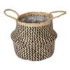 GoodHome Black Seagrass Herringbone Circular Plant Pot (Dia)25cm 1 GoodHome Black Seagrass Herringbone Circular Plant Pot (Dia)25cm -Draper Tool Shop goodhome black seagrass herringbone circular plant pot dia 25cm3663602442516 02c bq