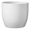 GoodHome White Ceramic Circular Plant Pot (Dia)21.5cm -Draper Tool Shop goodhome white ceramic circular plant pot dia 21 5cm3663602440826 02c