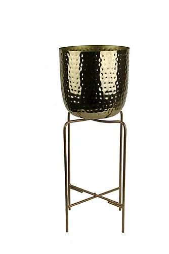 Hammered Bowl Planter On Legs - H60cm X D33cm 3 Hammered Bowl Planter On Legs - H60cm X D33cm