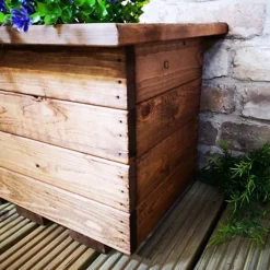 Hand Made 56cm X 34cm Rustic Wooden Small Garden Trough / Flower Bed Planter 8 Hand Made 56cm X 34cm Rustic Wooden Small Garden Trough / Flower Bed Planter -Draper Tool Shop hand made 56cm x 34cm rustic wooden small garden trough flower bed planter5060187578872 03c MP