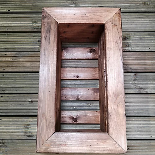 Hand Made 56cm X 34cm Rustic Wooden Small Garden Trough / Flower Bed Planter 6 Hand Made 56cm X 34cm Rustic Wooden Small Garden Trough / Flower Bed Planter - Image 4