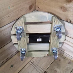 Heavy Duty Round Natural Wood Garden Patio Plant Flower Pot Stand Caddy Trolley Dolly On Strong Metal Castor Wheels 40cm -Draper Tool Shop heavy duty round natural wood garden patio plant flower pot stand caddy trolley dolly on strong metal castor wheels 40cm5060559856812 04c MP