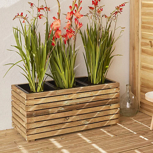 Horizon Outdoor Rectangular Wooden Planter 90cm 4 Horizon Outdoor Rectangular Wooden Planter 90cm - Image 2