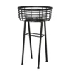 HORTICO Black Metal Plant Stand With Basket D29 Cm, Indoor And Outdoor, H51 Cm -Draper Tool Shop hortico black metal plant stand with basket d29 cm indoor and outdoor h51 cm5060874793359 01c MP