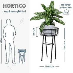 HORTICO Black Metal Plant Stand With Basket D29 Cm, Indoor And Outdoor, H51 Cm 7 HORTICO Black Metal Plant Stand With Basket D29 Cm, Indoor And Outdoor, H51 Cm -Draper Tool Shop hortico black metal plant stand with basket d29 cm indoor and outdoor h51 cm5060874793359 03c MP