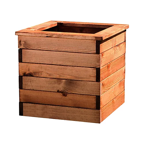 HORTICO Scandinavian Red Wood Square Wooden Planter For Garden, Outdoor Plant Pot Made In The UK H39 L47 W47 Cm, 46L 3 HORTICO Scandinavian Red Wood Square Wooden Planter For Garden, Outdoor Plant Pot Made In The UK H39 L47 W47 Cm, 46L