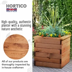 HORTICO Scandinavian Red Wood Square Wooden Planter For Garden, Outdoor Plant Pot Made In The UK H39 L47 W47 Cm, 46L 7 HORTICO Scandinavian Red Wood Square Wooden Planter For Garden, Outdoor Plant Pot Made In The UK H39 L47 W47 Cm, 46L -Draper Tool Shop hortico scandinavian red wood square wooden planter for garden outdoor plant pot made in the uk h39 l47 w47 cm 46l5060874792895 03c MP