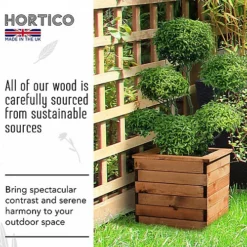 HORTICO Scandinavian Red Wood Square Wooden Planter For Garden, Outdoor Plant Pot Made In The UK H39 L47 W47 Cm, 46L 8 HORTICO Scandinavian Red Wood Square Wooden Planter For Garden, Outdoor Plant Pot Made In The UK H39 L47 W47 Cm, 46L -Draper Tool Shop hortico scandinavian red wood square wooden planter for garden outdoor plant pot made in the uk h39 l47 w47 cm 46l5060874792895 06c MP