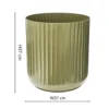Hudson Green Corrugated Planter Set Of Two H37cm D37cm