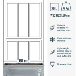 IDEALIST Chelsea Window Flower Box Garden Planter, Faux Lead Light Stone Outdoor Plant Pot By IDEALIST Lite W22 H22 L60 Cm, 29L 9 IDEALIST Chelsea Window Flower Box Garden Planter, Faux Lead Light Stone Outdoor Plant Pot By IDEALIST Lite W22 H22 L60 Cm, 29L -Draper Tool Shop idealist chelsea window flower box garden planter faux lead light stone outdoor plant pot by idealist lite w22 h22 l60 cm 29l5000124405069 06c MP