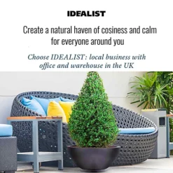 IDEALIST Dish Style Smooth Black Garden Bowl Planter, Outdoor Plant Pot D45 H20 Cm, 32L 9 IDEALIST Dish Style Smooth Black Garden Bowl Planter, Outdoor Plant Pot D45 H20 Cm, 32L -Draper Tool Shop idealist dish style smooth black garden bowl planter outdoor plant pot d45 h20 cm 32l5060874790372 06c MP