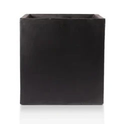 IDEALIST Flower Box Square Garden Planter, Black Light Concrete Outdoor Large Plant Pot H60 L60 W60 Cm, 195L