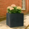 IDEALIST Flower Box Square Garden Planter, Faux Lead Dark Grey Light Concrete Outdoor Large Plant Pot H50 L50 W50 Cm, 126L -Draper Tool Shop idealist flower box square garden planter faux lead dark grey light concrete outdoor large plant pot h50 l50 w50 cm 126l5000124401528 01c MP