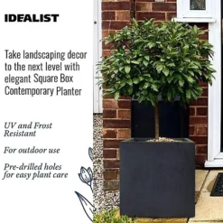 IDEALIST Flower Box Square Garden Planter, Faux Lead Dark Grey Light Concrete Outdoor Large Plant Pot H50 L50 W50 Cm, 126L 8 IDEALIST Flower Box Square Garden Planter, Faux Lead Dark Grey Light Concrete Outdoor Large Plant Pot H50 L50 W50 Cm, 126L -Draper Tool Shop idealist flower box square garden planter faux lead dark grey light concrete outdoor large plant pot h50 l50 w50 cm 126l5000124401528 03c MP