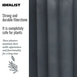 IDEALIST Modern Ribbed Black Cylinder Planter With Legs, Round Indoor Plant Pot Stand For Indoor Plants D24 H32 Cm, 7.6L 7 IDEALIST Modern Ribbed Black Cylinder Planter With Legs, Round Indoor Plant Pot Stand For Indoor Plants D24 H32 Cm, 7.6L -Draper Tool Shop idealist modern ribbed black cylinder planter with legs round indoor plant pot stand for indoor plants d24 h32 cm 7 6l5060874791843 02c MP