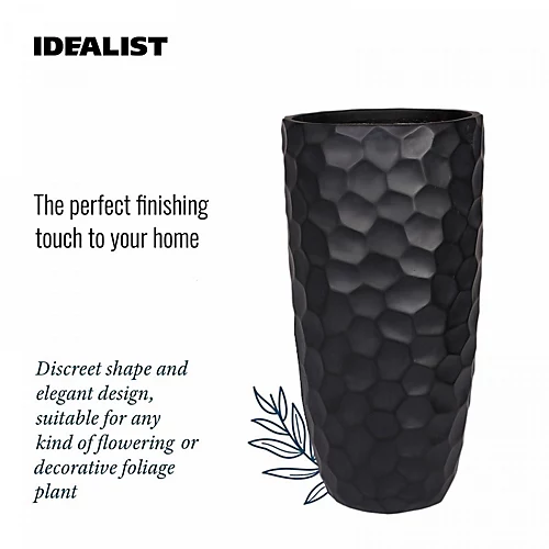 IDEALIST Mosaic Style Black Tall Round Vase Planter Outdoor Plant Pot D41.5 H77 Cm, 104L 6 IDEALIST Mosaic Style Black Tall Round Vase Planter Outdoor Plant Pot D41.5 H77 Cm, 104L - Image 4