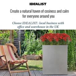 IDEALIST Narrow Trough Garden Planter, Grey Light Concrete Outdoor Large Plant Pot H72 L60.5 W22.5 Cm, 98L 9 IDEALIST Narrow Trough Garden Planter, Grey Light Concrete Outdoor Large Plant Pot H72 L60.5 W22.5 Cm, 98L -Draper Tool Shop idealist narrow trough garden planter grey light concrete outdoor large plant pot h72 l60 5 w22 5 cm 98l5060874794738 06c MP