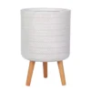 IDEALIST Plaited Style White Cylinder Planter With Legs, Round Indoor Plant Pot Stand For Indoor Plants D30 H46 Cm, 17.9L 1 IDEALIST Plaited Style White Cylinder Planter With Legs, Round Indoor Plant Pot Stand For Indoor Plants D30 H46 Cm, 17.9L -Draper Tool Shop idealist plaited style white cylinder planter with legs round indoor plant pot stand for indoor plants d30 h46 cm 17 9l5060874791515 01c MP