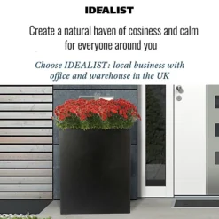 IDEALIST Tall Narrow Trough Garden Planter, Black Light Concrete Outdoor Large Plant Pot H72 L60.5 W22.5 Cm, 98L -Draper Tool Shop idealist tall narrow trough garden planter black light concrete outdoor large plant pot h72 l60 5 w22 5 cm 98l5000124401177 06c MP