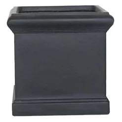 IDEALIST Victorian Flower Box Square Garden Planter, Black Light Stone Outdoor Plant Pot W35 H35 L35 Cm, 42.9L