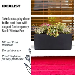 IDEALIST Window Flower Box Garden Planter, Black Light Concrete Outdoor Plant Pot L40 W17 H17.5 Cm, 12L 8 IDEALIST Window Flower Box Garden Planter, Black Light Concrete Outdoor Plant Pot L40 W17 H17.5 Cm, 12L -Draper Tool Shop idealist window flower box garden planter black light concrete outdoor plant pot l40 w17 h17 5 cm 12l5000124401030 03c MP