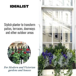 IDEALIST Window Flower Box Garden Planter, Black Terazzo Light Concrete Outdoor Plant Pot L80 W17 H17.5 Cm, 24L 8 IDEALIST Window Flower Box Garden Planter, Black Terazzo Light Concrete Outdoor Plant Pot L80 W17 H17.5 Cm, 24L -Draper Tool Shop idealist window flower box garden planter black terazzo light concrete outdoor plant pot l80 w17 h17 5 cm 24l5060874790020 03c MP