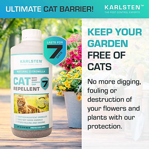 Karlsten Cat Repellent Anti Fouling Granules , Natural Humane Cat Deterrent Citronella 5 Karlsten Cat Repellent Anti Fouling Granules , Natural Humane Cat Deterrent Citronella - Image 3