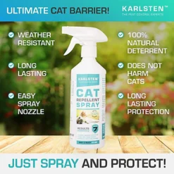 Karlsten Cat Repellent Anti Fouling Spray , Natural Humane Cat Deterrent Citronella 500 ML -Draper Tool Shop karlsten cat repellent anti fouling spray natural humane cat deterrent citronella 500 ml5060492791331 04c MP