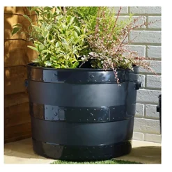 Large Black 50cm Blacksmith Planter -Draper Tool Shop large black 50cm blacksmith planter5016447023804 04c MP