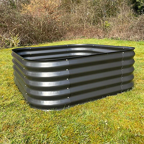 Large Metal Raised Vegetable Bed In Dark Grey (120cm) 4 Large Metal Raised Vegetable Bed In Dark Grey (120cm) - Image 2