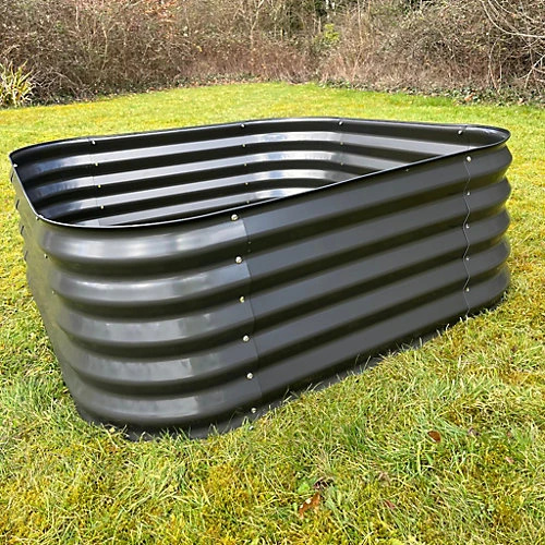 Large Metal Raised Vegetable Bed In Dark Grey (120cm) 6 Large Metal Raised Vegetable Bed In Dark Grey (120cm) - Image 4