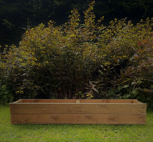 Large Wooden Garden Planter Decking Tub Tan Trough 120 Cm 4ft 4 Large Wooden Garden Planter Decking Tub Tan Trough 120 Cm 4ft - Image 2