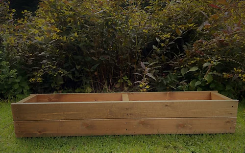 Large Wooden Garden Planter Decking Tub Tan Trough 120 Cm 4ft 5 Large Wooden Garden Planter Decking Tub Tan Trough 120 Cm 4ft - Image 3