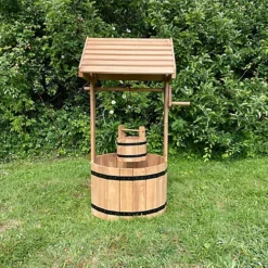 Large Wooden Wishing Well Garden Planter -Draper Tool Shop large wooden wishing well garden planter5060266598913 02c MP