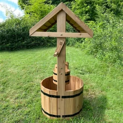 Large Wooden Wishing Well Garden Planter -Draper Tool Shop large wooden wishing well garden planter5060266598913 03c MP