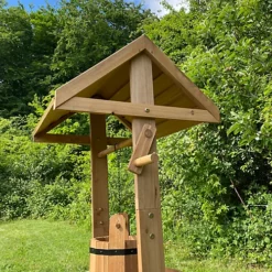 Large Wooden Wishing Well Garden Planter -Draper Tool Shop large wooden wishing well garden planter5060266598913 04c MP